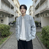 现货2026飞行夹克外套春秋薄款痞帅街头潮牌立领上衣DK568-P118，男装夹克，星座1017