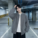 现货2026日系痞帅华夫格宽松休闲棒球立领夹克衫外套NK828-P89，男装夹克，星座1017