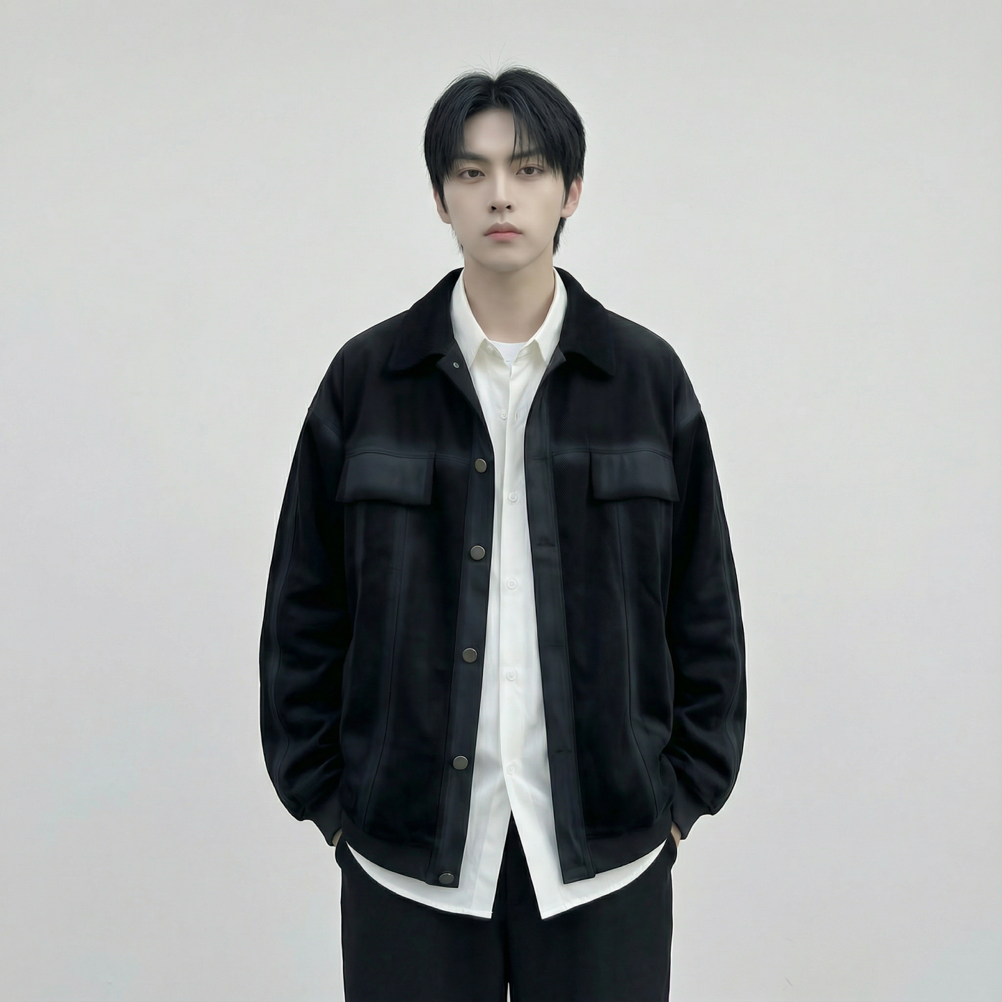 现货2026春季工装休闲夹克高级感牛仔外套JK11-P100，男装工装外套，星座1017