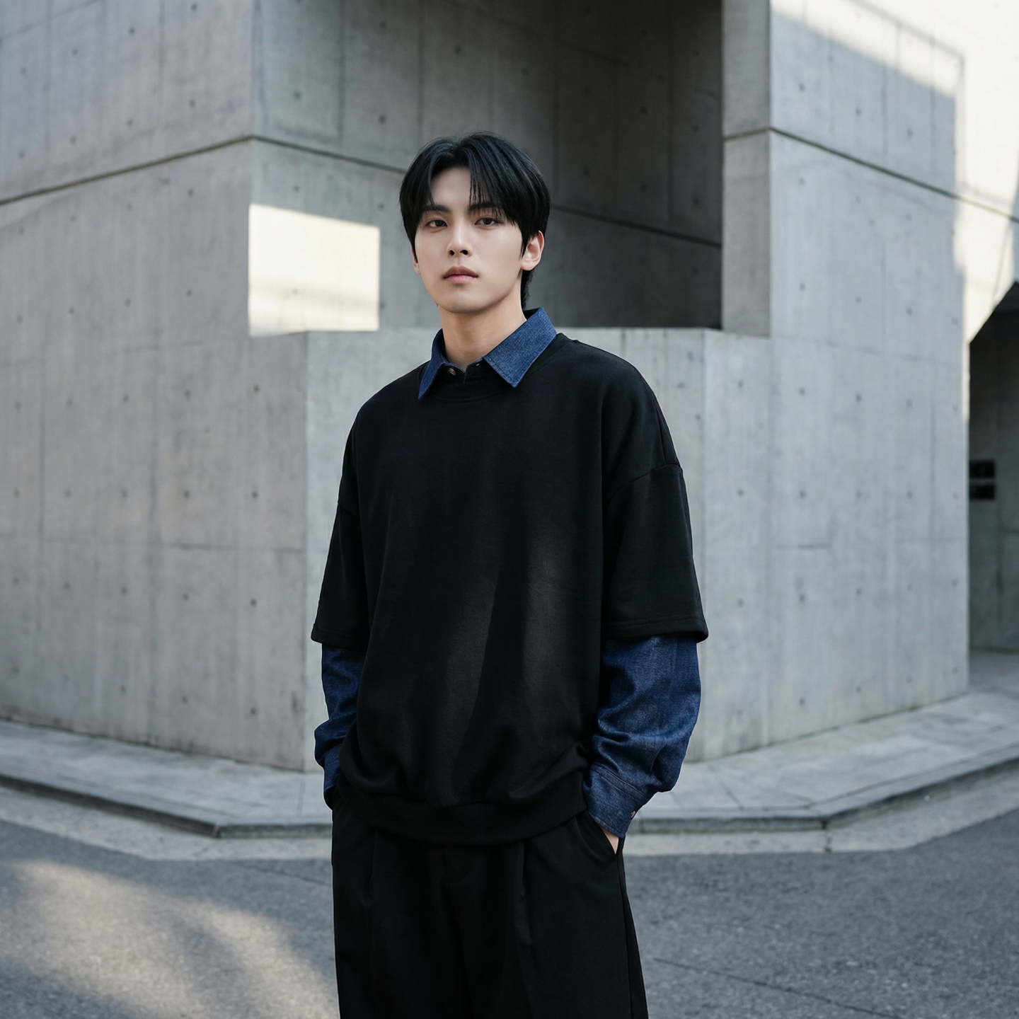 2026春款假两件卫衣衬衫领复古vibe格子美式外套CR447-P68,男装衬衫,星座1017