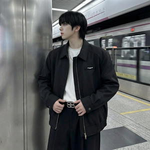 现货棒球领短款夹克高级感美式垫肩外套 HJ7727-P90 X149图片