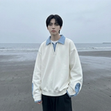 现货春季新款翻领高级感衬衫领上衣长袖卫衣男装潮WY212-P68，男装衬衫，星座1017