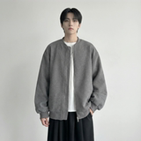 现货2026日系痞帅华夫格宽松休闲棒球立领夹克衫外套NK828-P89，男装夹克，星座1017