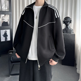 日系拼接立领夹克宽松休闲运动外套W226-P68，男装夹克，星座1017