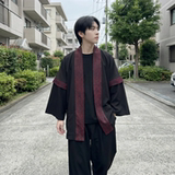 现货春秋风蟒纹印花拼接男士道袍汉服D3206-P78，男装民族服装，星座1017