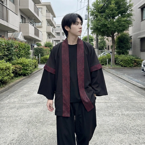 现货 春秋风蟒纹印花拼接男士道袍汉服 D3206-P78，男装民族服装，星座1017