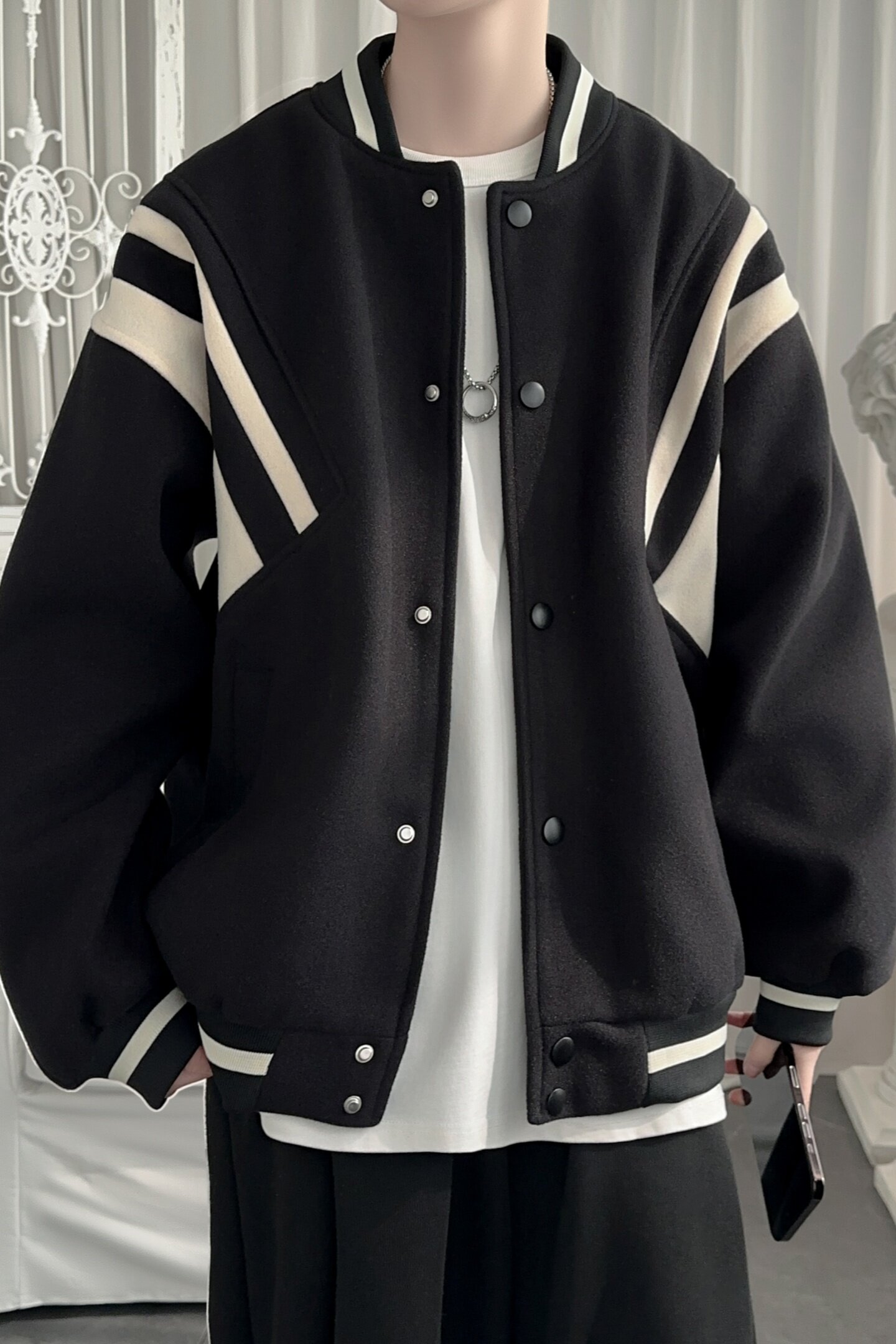现货春季撞色美式复古夹克情侣棒球服流行外套Y0023-P88控118,男装夹克,星座1017
