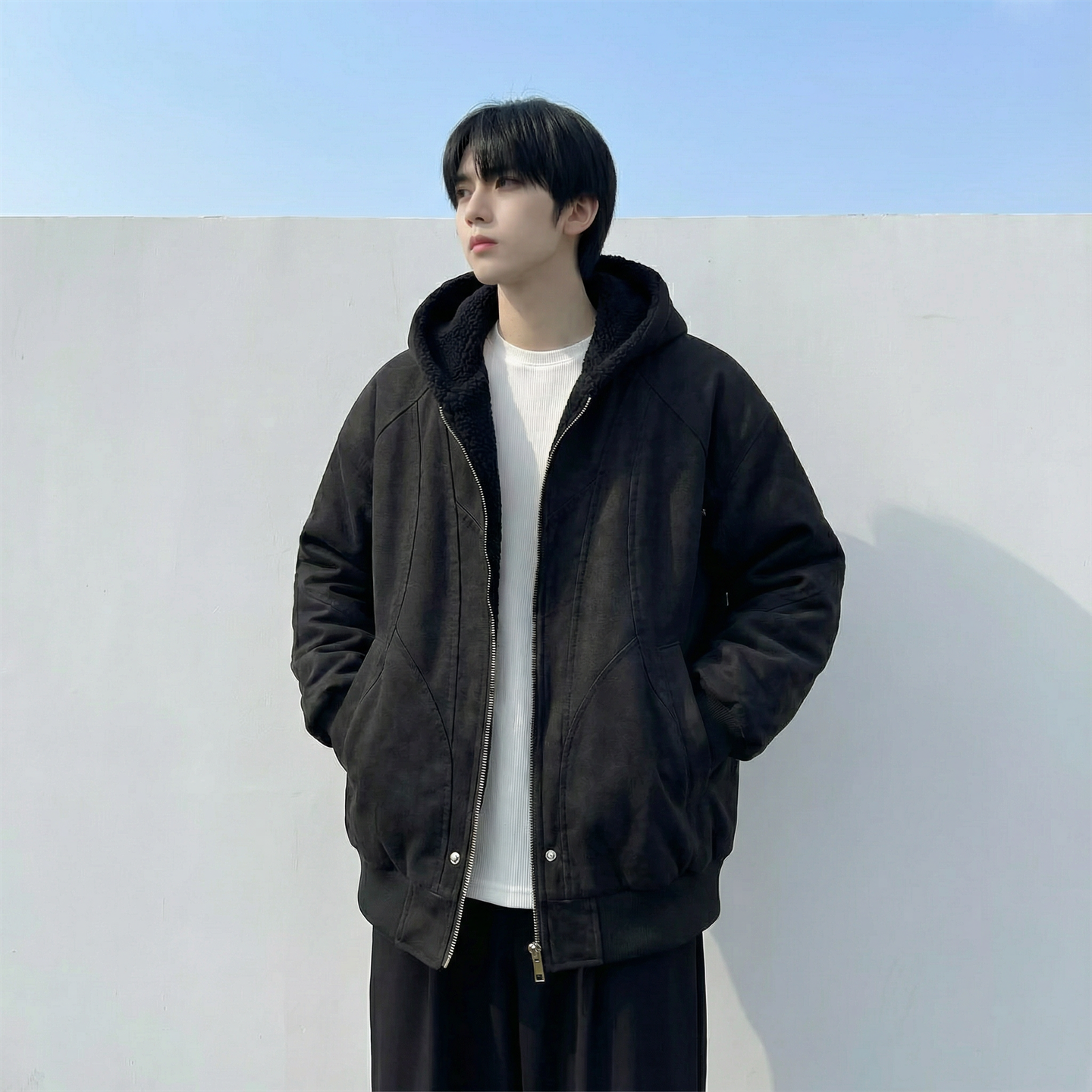 现货加绒加厚外套男潮重磅帆布水洗棉服夹克Y307-P138，男装夹克，星座1017