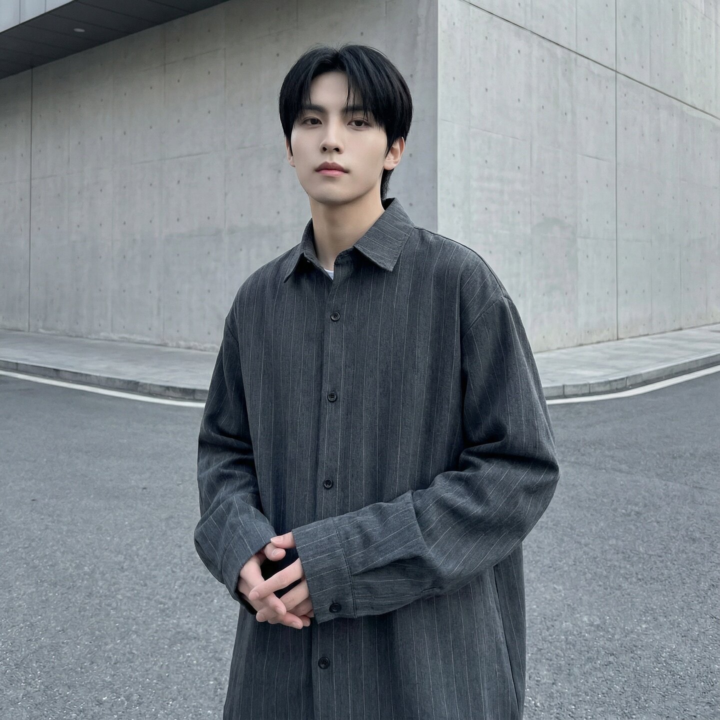 2026春季轻熟风男竖条纹长袖衬衫高级感外套DS94-P68,男装衬衫,星座1017