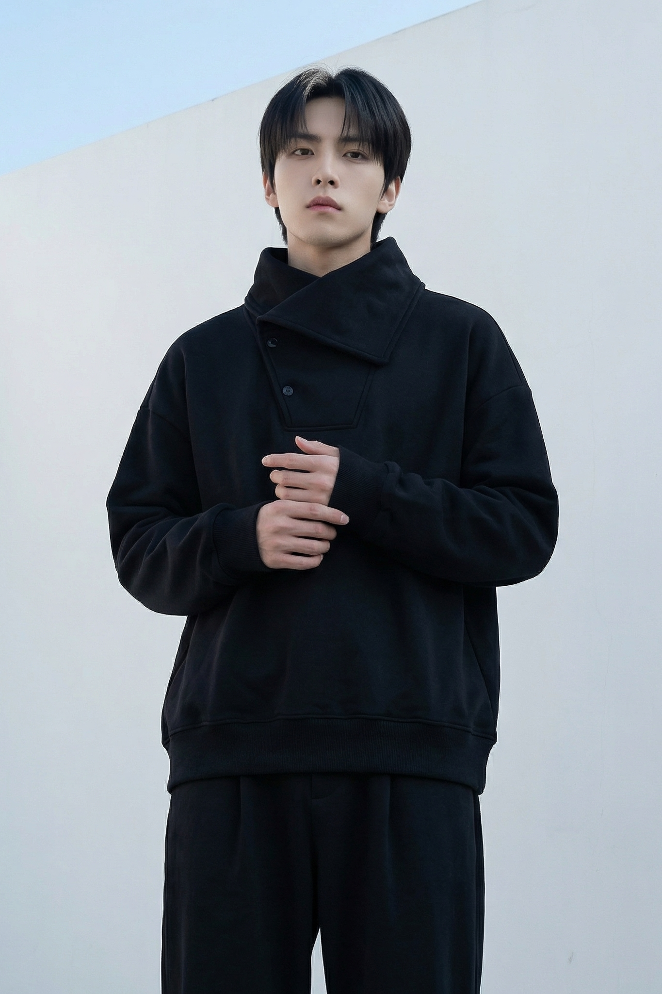 新款现货2026年新款现货堆堆领宽松长袖卫衣CR122-P68,男装卫衣,星座1017