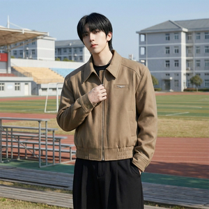 现货 2025棒球领短款夹克高级感美式垫肩外套 HJ7727-P90 X149，男装夹克，星座1017