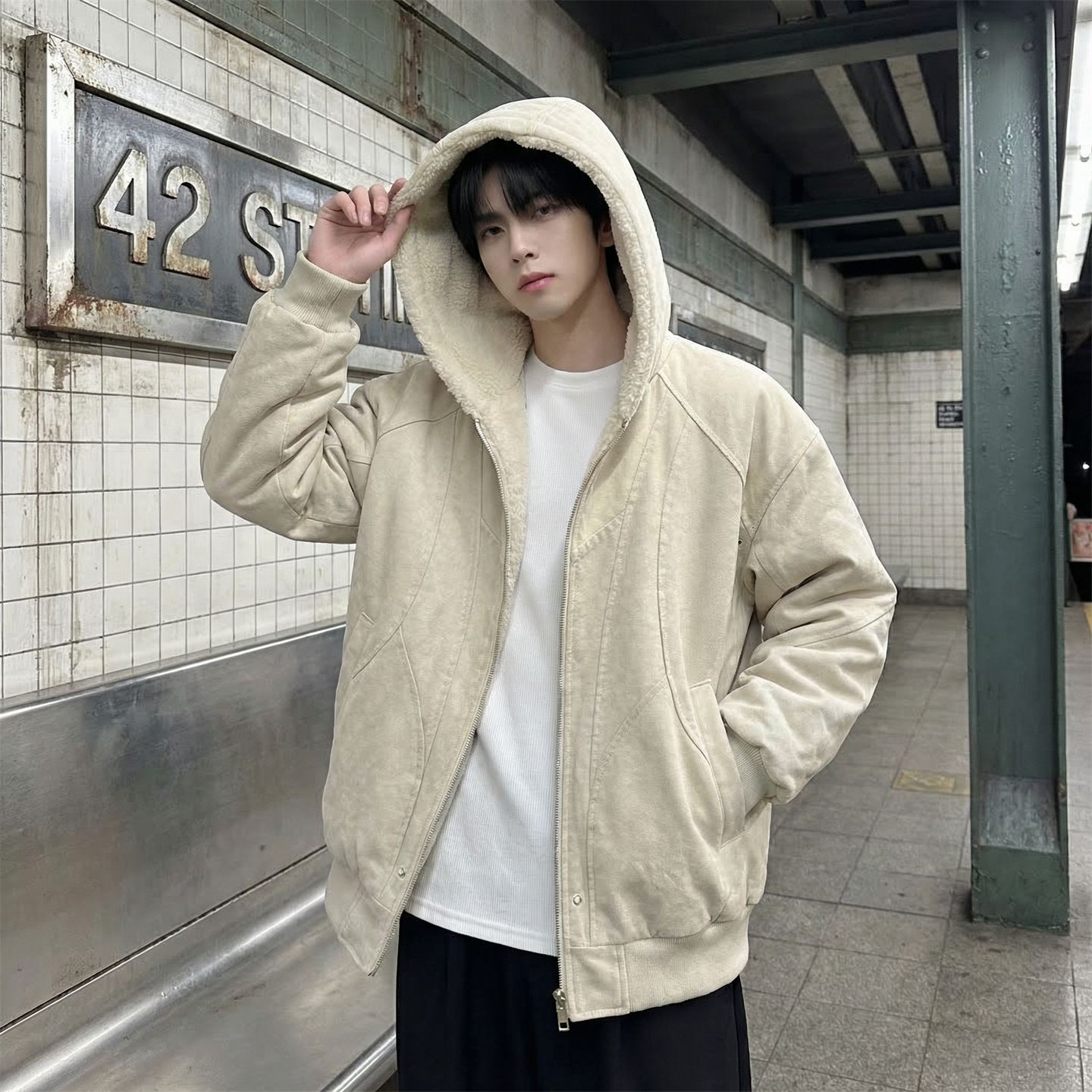 现货加绒加厚外套男潮重磅帆布水洗棉服夹克Y307-P138,男装夹克,星座1017