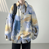 现货衬衣男痞帅巴洛克设计感男长袖衬衫FD23-P48，男装衬衫，星座1017