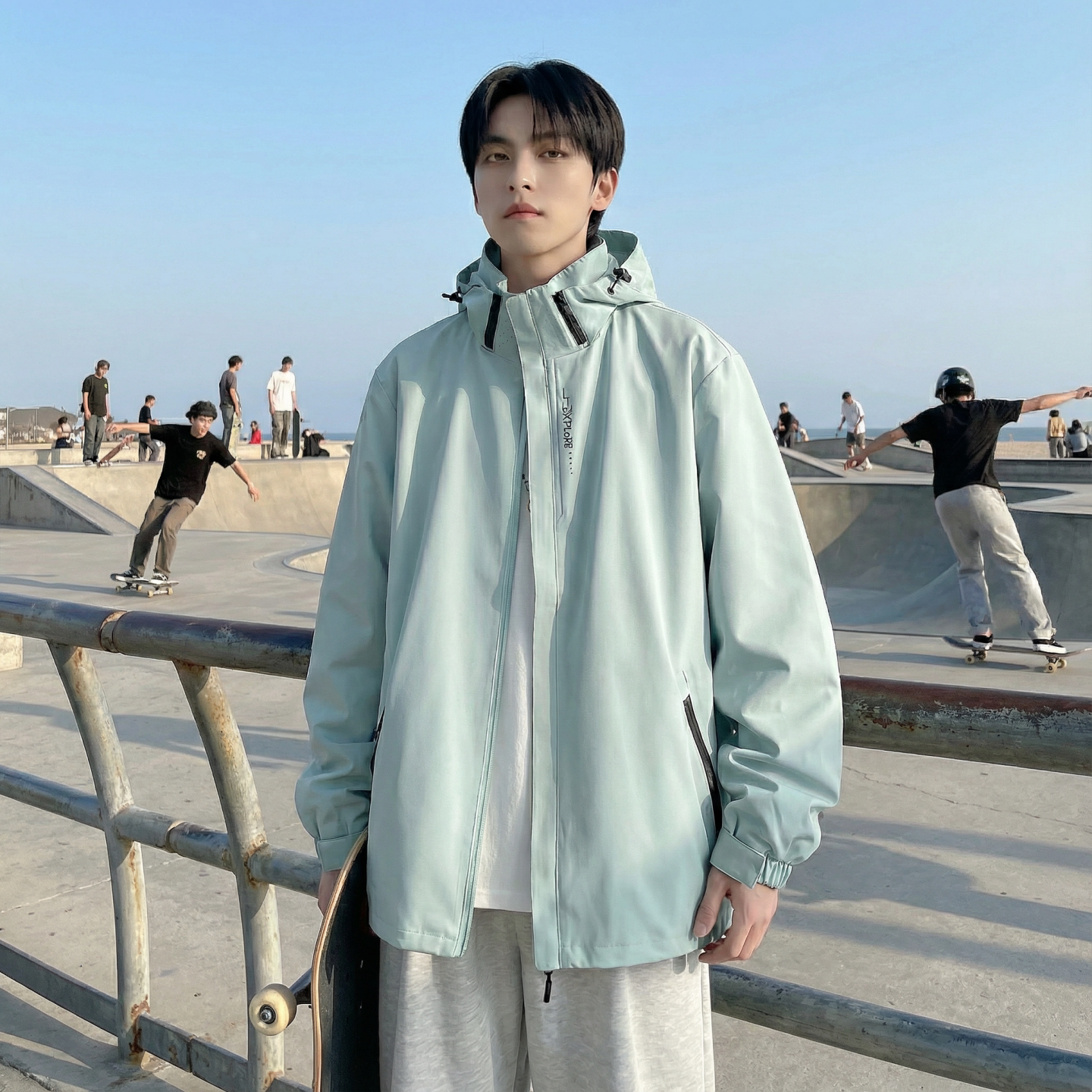 2026春款流行冲锋衣工装连帽美式高街休闲外套AK03-P68,男装夹克,星座1017