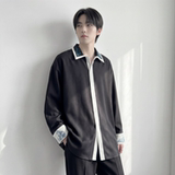 现货潮衬衫小众刺绣长袖衬衣新中式情侣外套DY877-P68，男装衬衫，星座1017