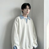 现货春季新款翻领高级感衬衫领上衣长袖卫衣男装潮WY212-P68，男装衬衫，星座1017