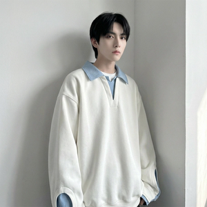 现货 春季新款翻领高级感衬衫领上衣长袖卫衣男装潮 WY212-P68，男装衬衫，星座1017