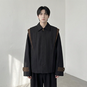 现货新款春季飞肩撞色夹克外套男设计感痞帅上衣 JK905-P108图片