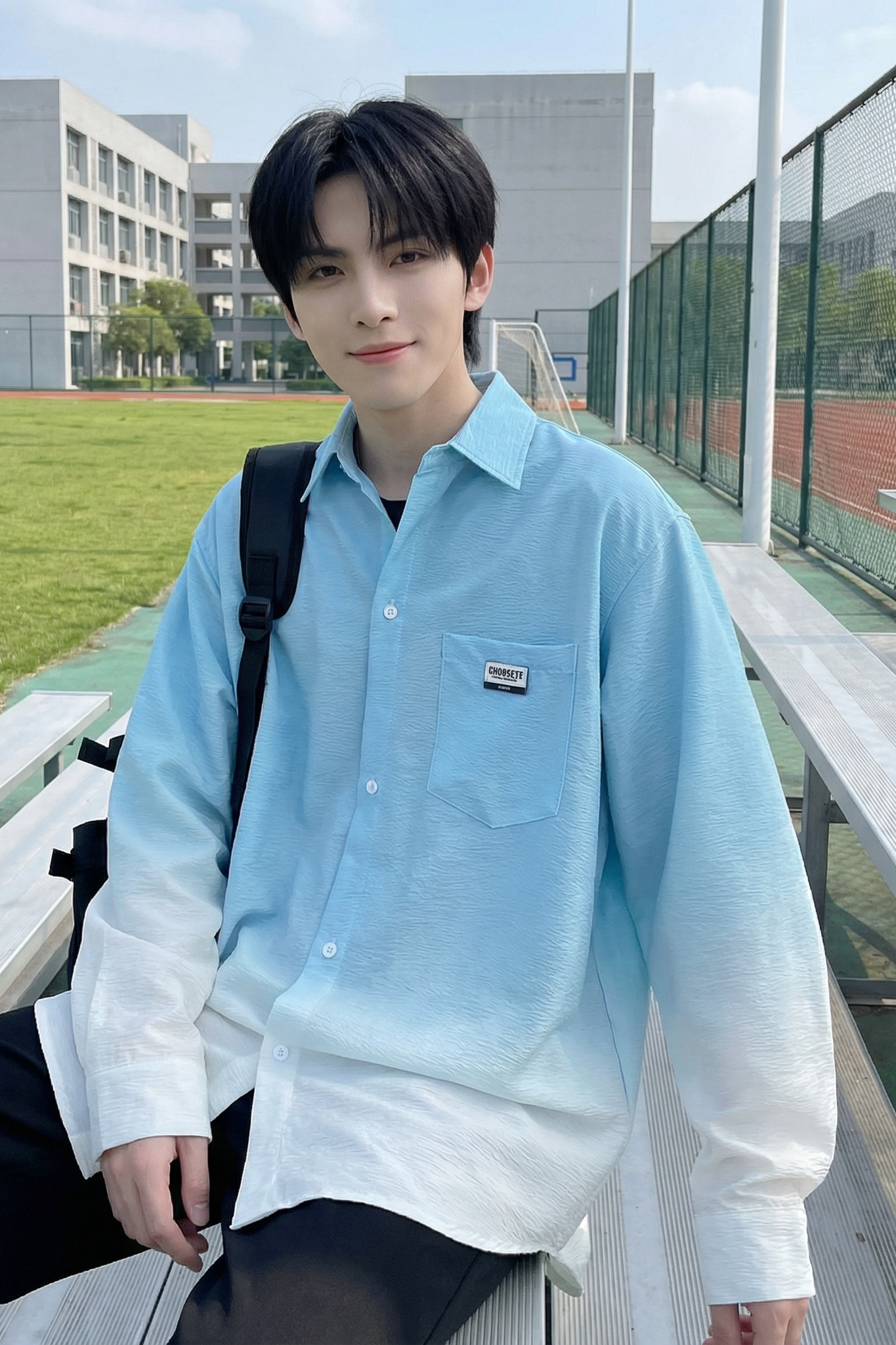 2026现货渐变长袖衬衫水洗褶皱宽松潮流休闲衬衣DS651-P58,男装衬衫,星座1017