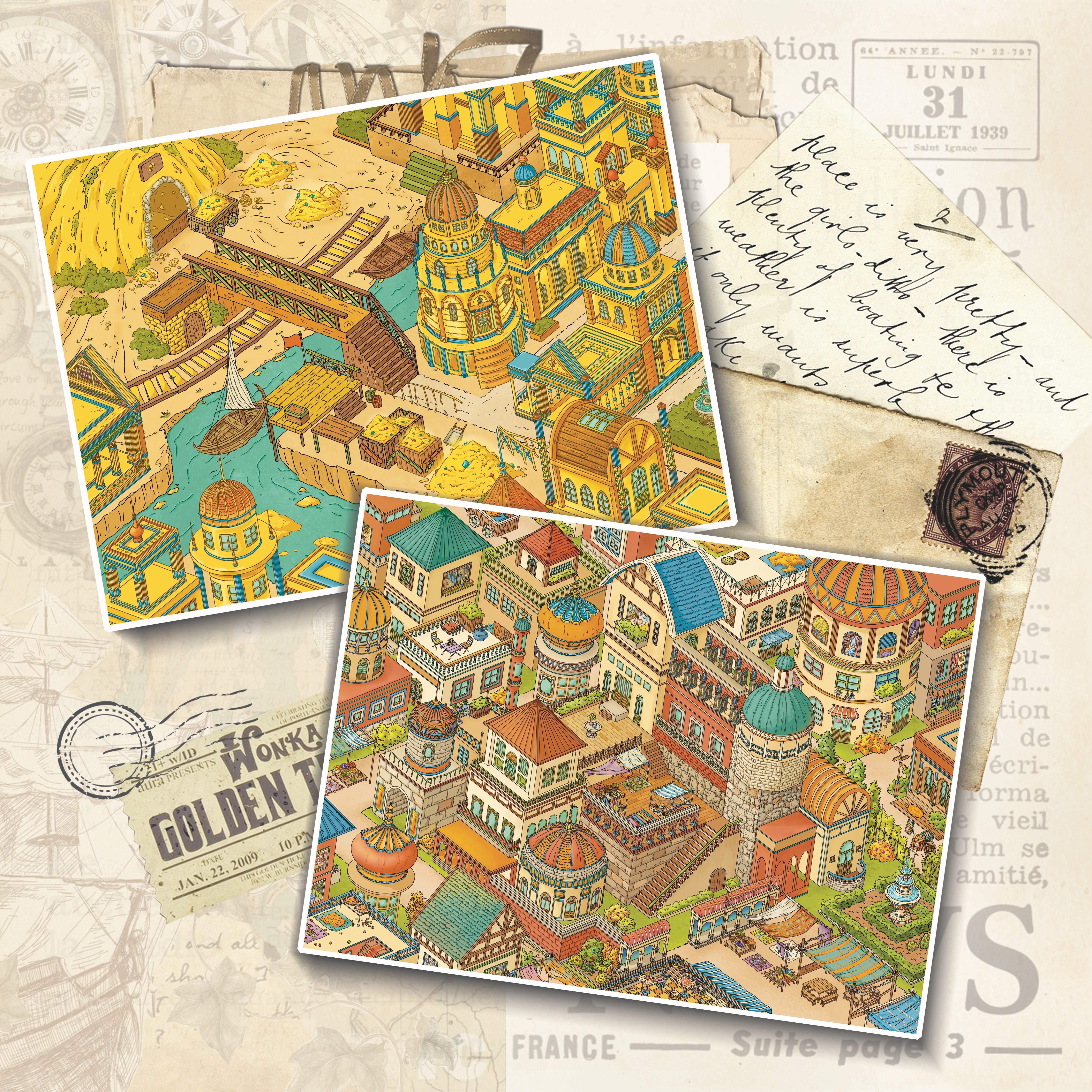 青木集2.0 【古城系列】造景贴纸 3D微缩场景 手工DIY 普