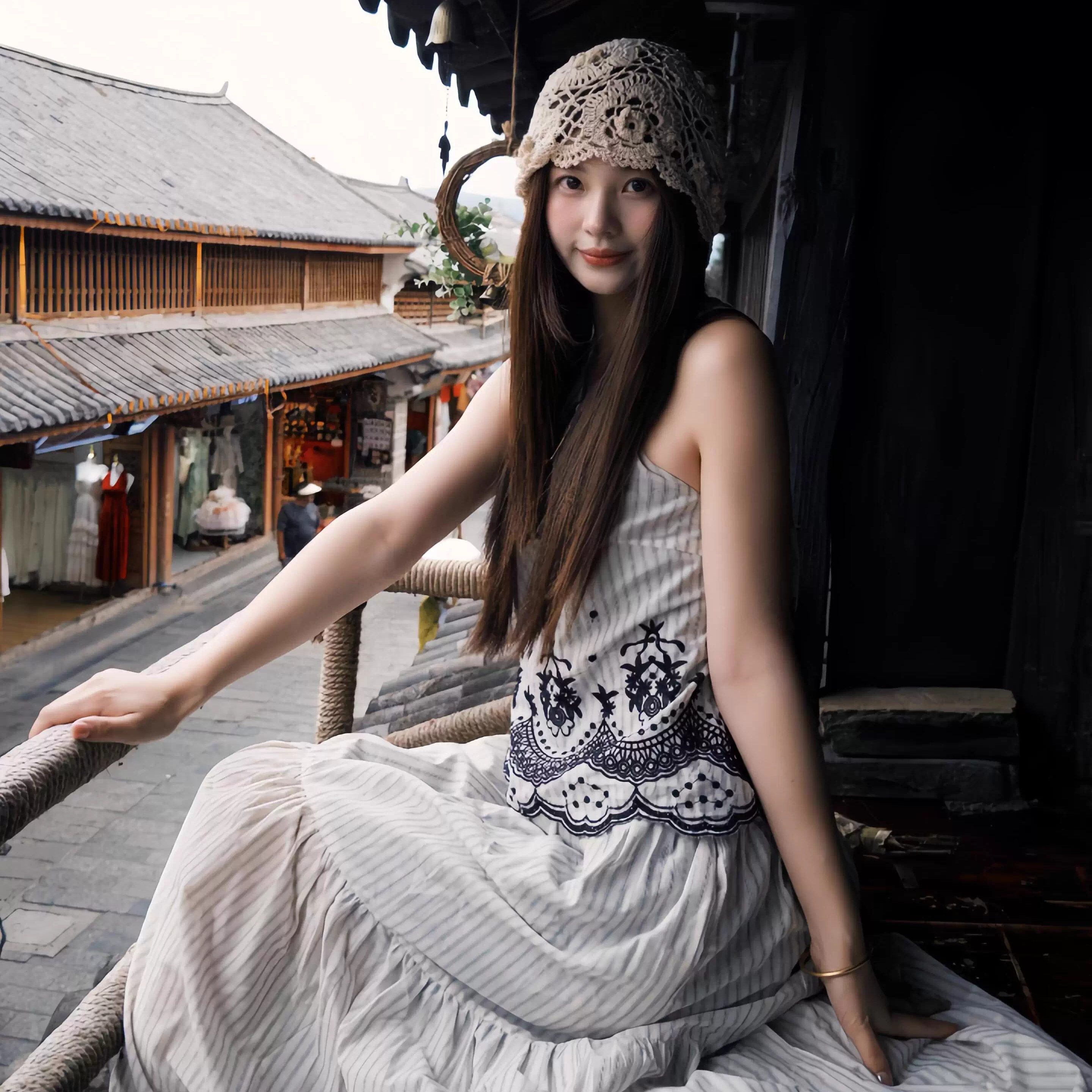 镂空薄款堆堆帽显脸小复古大头围显脸小防晒针织帽子春秋女旅游拍