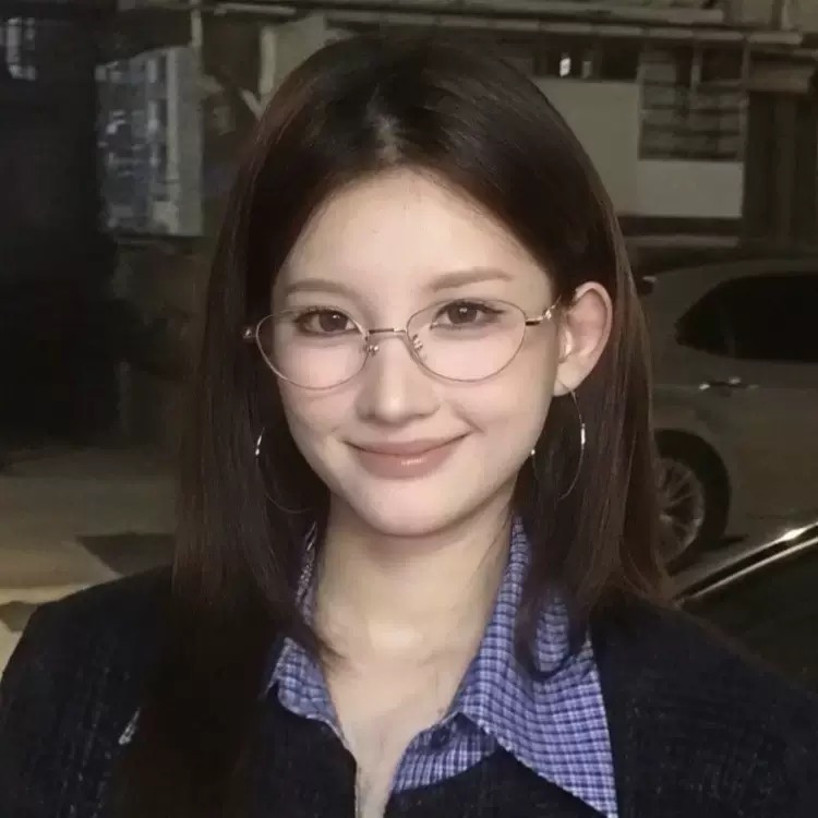 roonz茸仔同款时尚猫眼眼镜女侧边珍珠高级感金丝素颜神器眼睛架