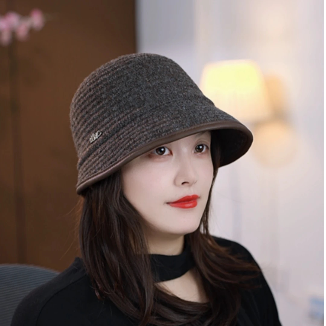 不规则前长后短复古小香风渔夫帽子女秋冬韩版百搭保暖显脸小遮脸