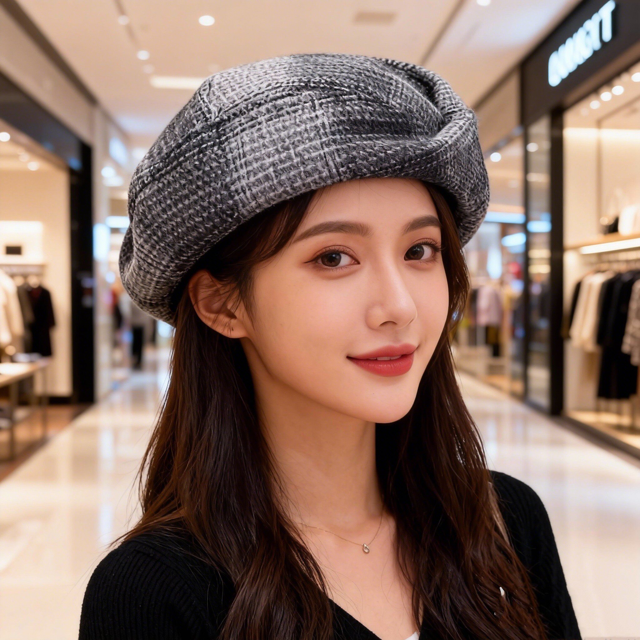 帽子女士2026新款欧美风百搭时尚高级秋冬保暖加厚洋气休闲贝雷帽