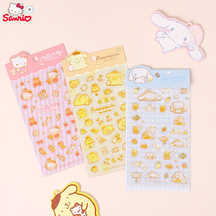 三丽鸥立体滴胶贴纸玉桂狗手机装饰贴手账素材少女心可爱卡通粘纸