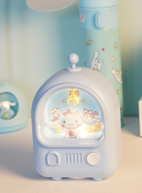 三丽鸥库洛米小夜灯床头卧室儿童睡眠柔光风味台灯玉桂狗床头灯夜