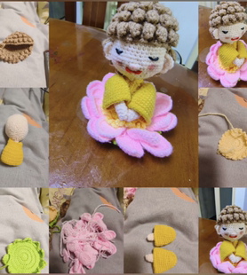 佛陀车载摆件diy毛线钩针钩织编织手工自制挂件玩偶礼物——成品