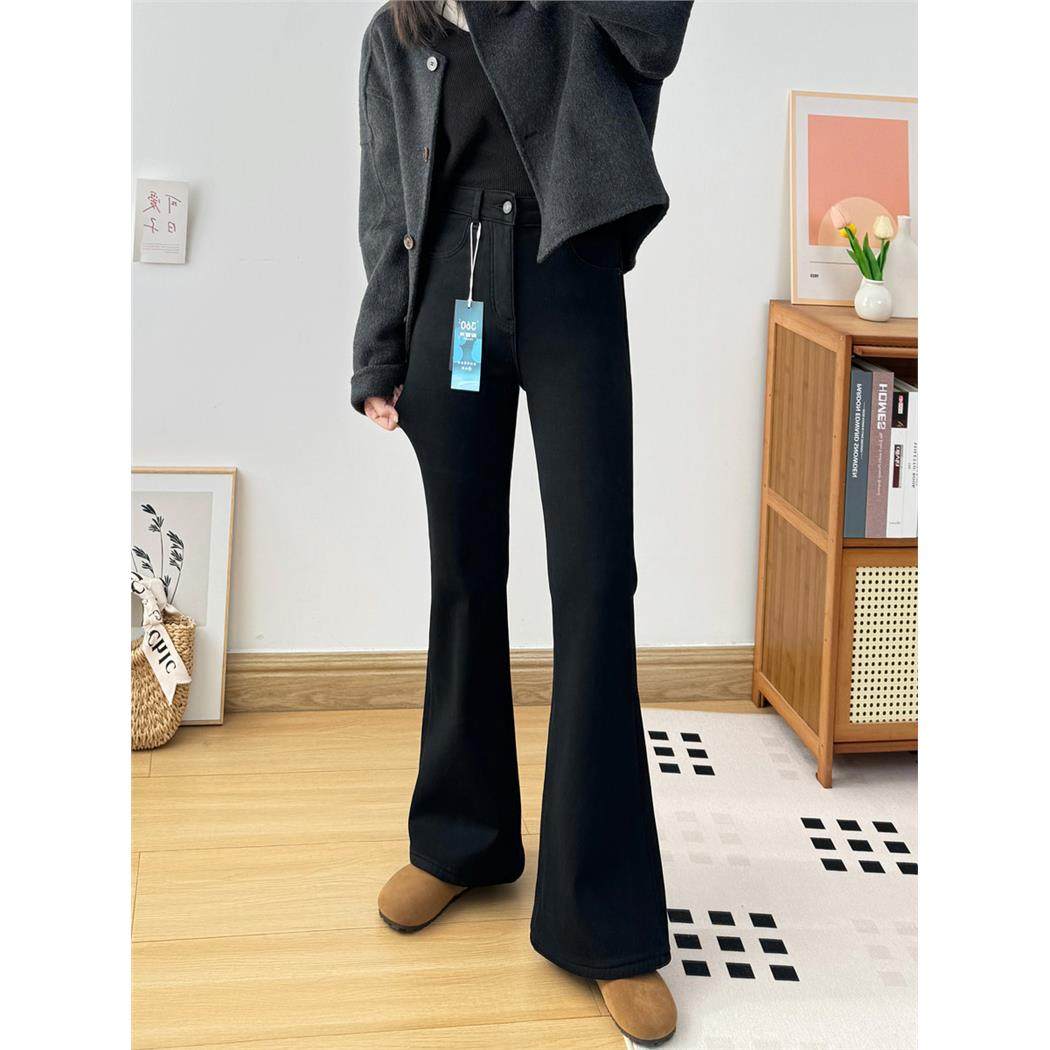 秋季穿搭~软糯四面弹！2025九分微喇牛仔裤女 小个子高腰喇叭长裤,女装/女士精品,牛仔裤,淘宝优惠券,粉丝福利购,淘宝优惠卷