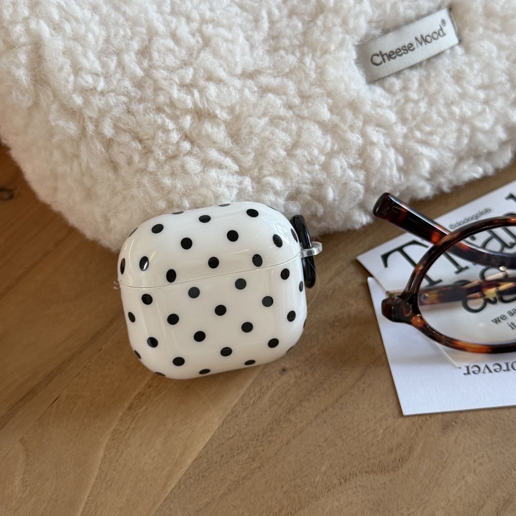 适用于airpodsPro3保护套 苹果AirPods4代耳机保护套 可爱波点全包防摔AirPods保护套1代/2代/3代/4代耳机壳