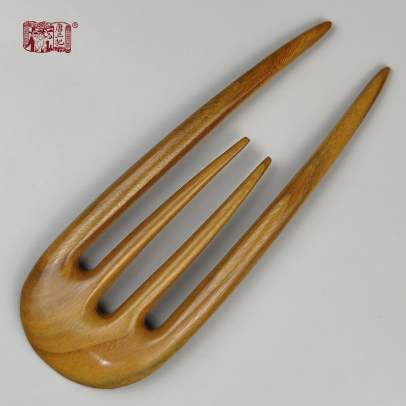 唐三把绿檀四齿半齿插梳高颜值森系头戴发饰百搭插梳古风步摇簪,饰品/流行首饰/时尚饰品新,发饰,淘宝优惠券,粉丝福利购,淘宝优惠卷