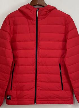 Kappa卡帕男子羽绒服秋冬休闲轻薄款连帽防风保暖外套K0852YY39