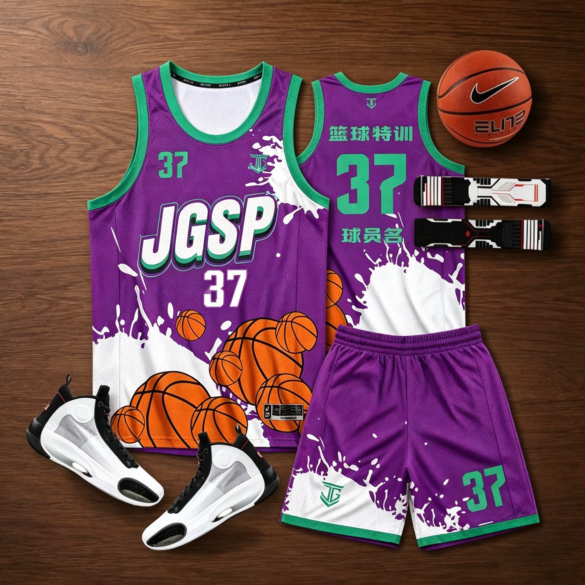 新款篮球服套装服高端数码定制图片