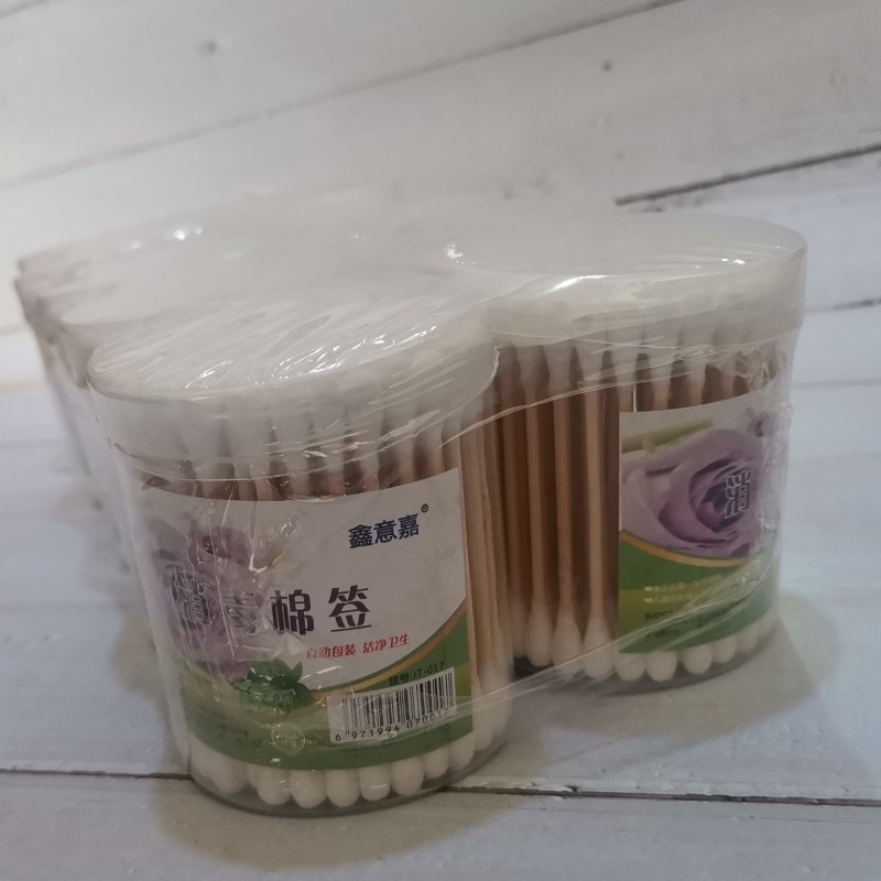 100支装/盒棉签化妆专用卸妆消毒掏耳朵一次性卫生美容棒用棉花棒