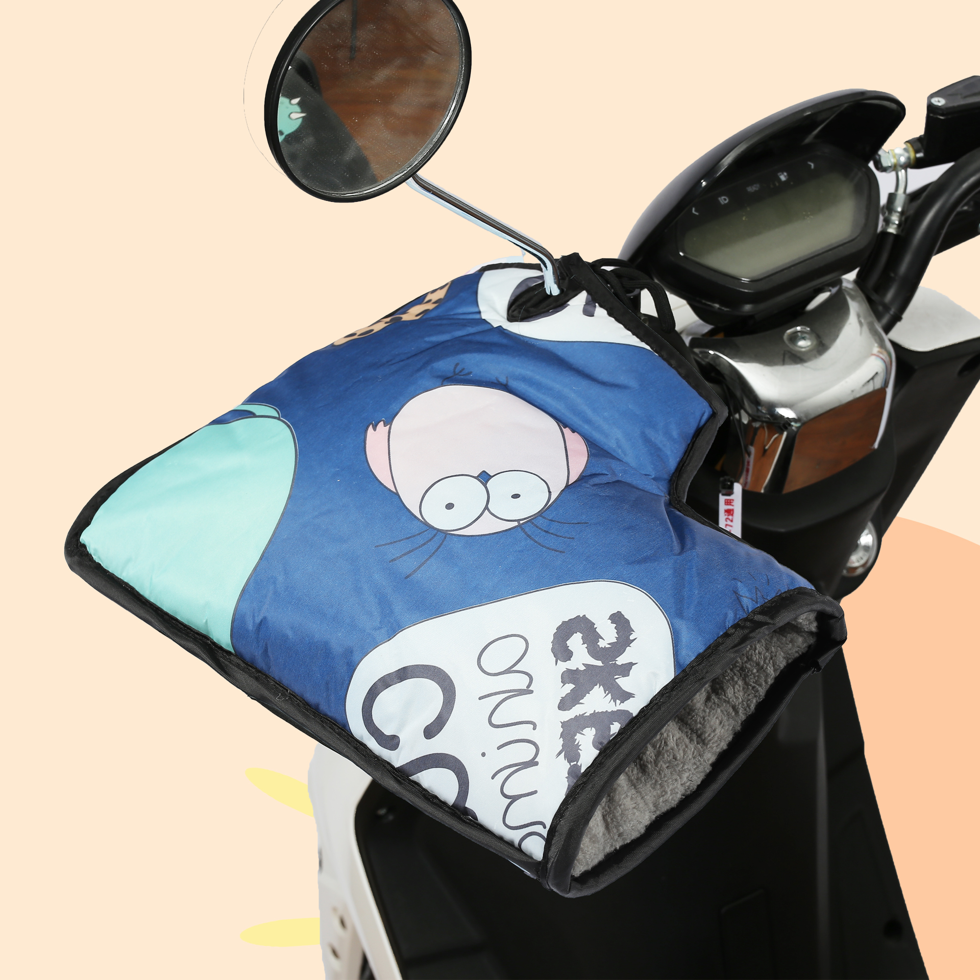 电动自行车冬季保暖手套骑行电瓶车把护手挡风摩托车手把套防寒水