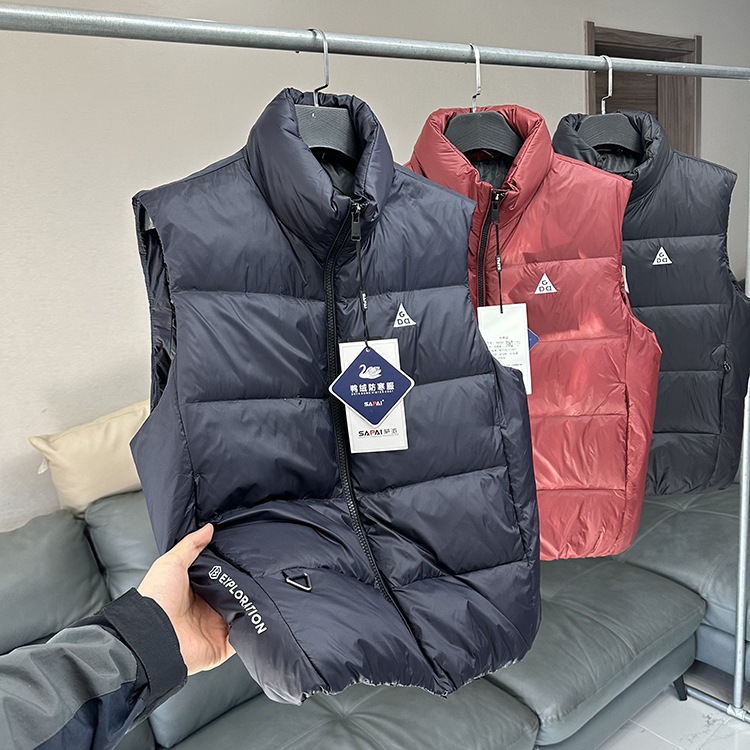 男士加厚保暖坎肩立领羽绒马甲
