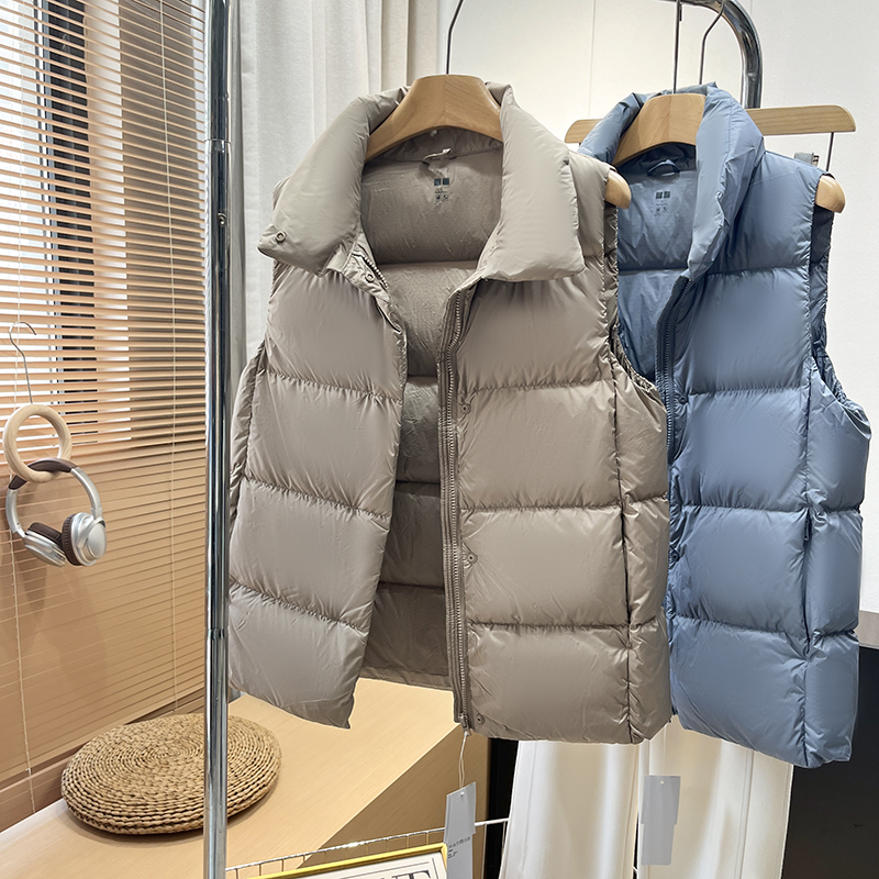 秋冬加厚蓬松保暖叠穿羽绒马甲