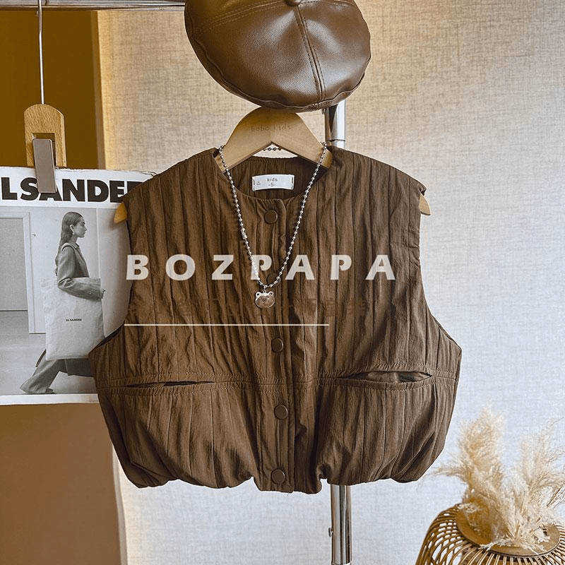 儿童马甲春秋新款夹棉背心上衣