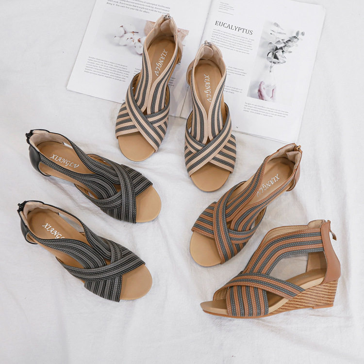 2026shoewomen坡跟凉鞋