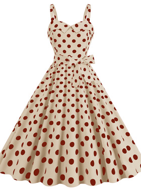 2026 women clothesL外贸货源跨境女装性感吊带裹胸波点印花荷叶