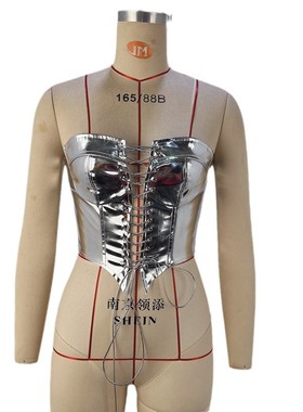 2026 women clothes跨境欧美女装 潮人性感系带辣妹上衣束腰开衫