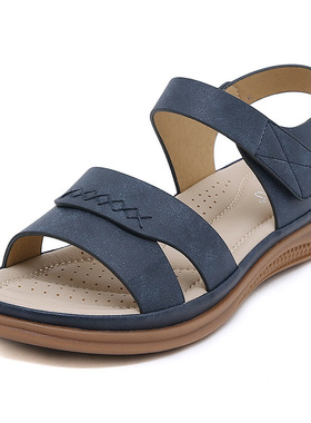 2026 shoes womenD637-4新款欧美凉鞋女跨境休闲轻便大码复古坡跟