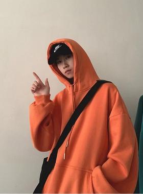 2026 men clothes秋季卫衣男连帽潮流港风宽松学生帅气绒外套情侣