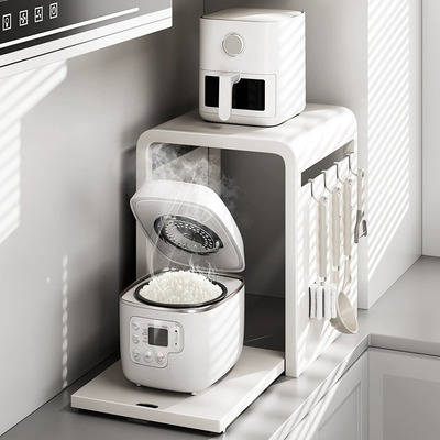 [免安装＆抽拉式]电饭煲置物架