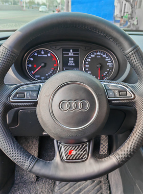 奥迪A1A3A4LA5A6LA7专用手缝方向盘套Q2LQ3Q5LQ6Q7TT全包把套改装