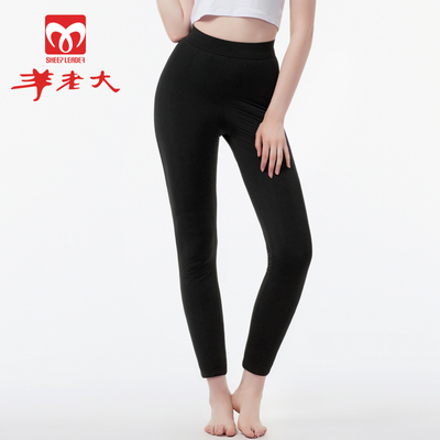 羊老大棉裤女正品清仓羊毛保暖裤加绒加厚打底裤修身棉裤wk6209