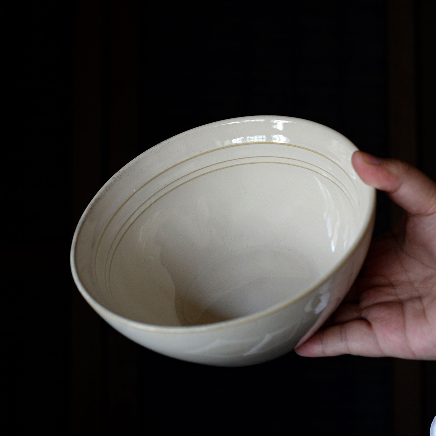 三拾家 复古麦色陶瓷碗简约家用反应釉餐具条纹碗6.5英寸汤碗面碗,餐饮具,碗,淘宝优惠券,粉丝福利购,淘宝优惠卷